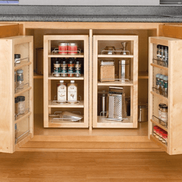 12" 4-Shelf Swing-Out Single Pantry Door Unit with Hardware, Wood - Alt Image 3