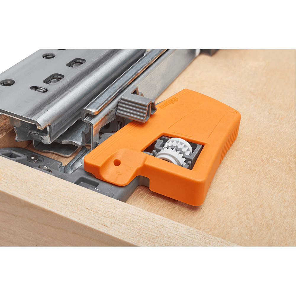 Double 32 QT Bottom Mount Waste Container Pullout with Rev-A-Motion for 20-31/32" Cabinet Opening, Clear Polyurethane Alt 9 - Image