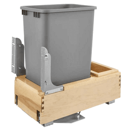 Single 50 QT Bottom-Mount Wood Waste Container Pullout, Rev-A-Motion - Main Image