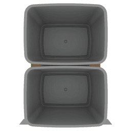 4WCBM Series Double 50 QT Bin Bottom Mount Waste Containers for 18" Cabinet, Silver Alt 6 - Image