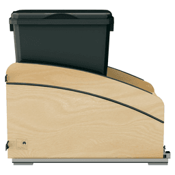 Single 35 Qt. Craftsman Collection Bottom Mount Pullout Waste Container, Black Alt 1 - Image