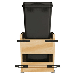 Single 50 Qt. Craftsman Collection Bottom Mount Pullout Waste Container, Black Alt 2 - Image