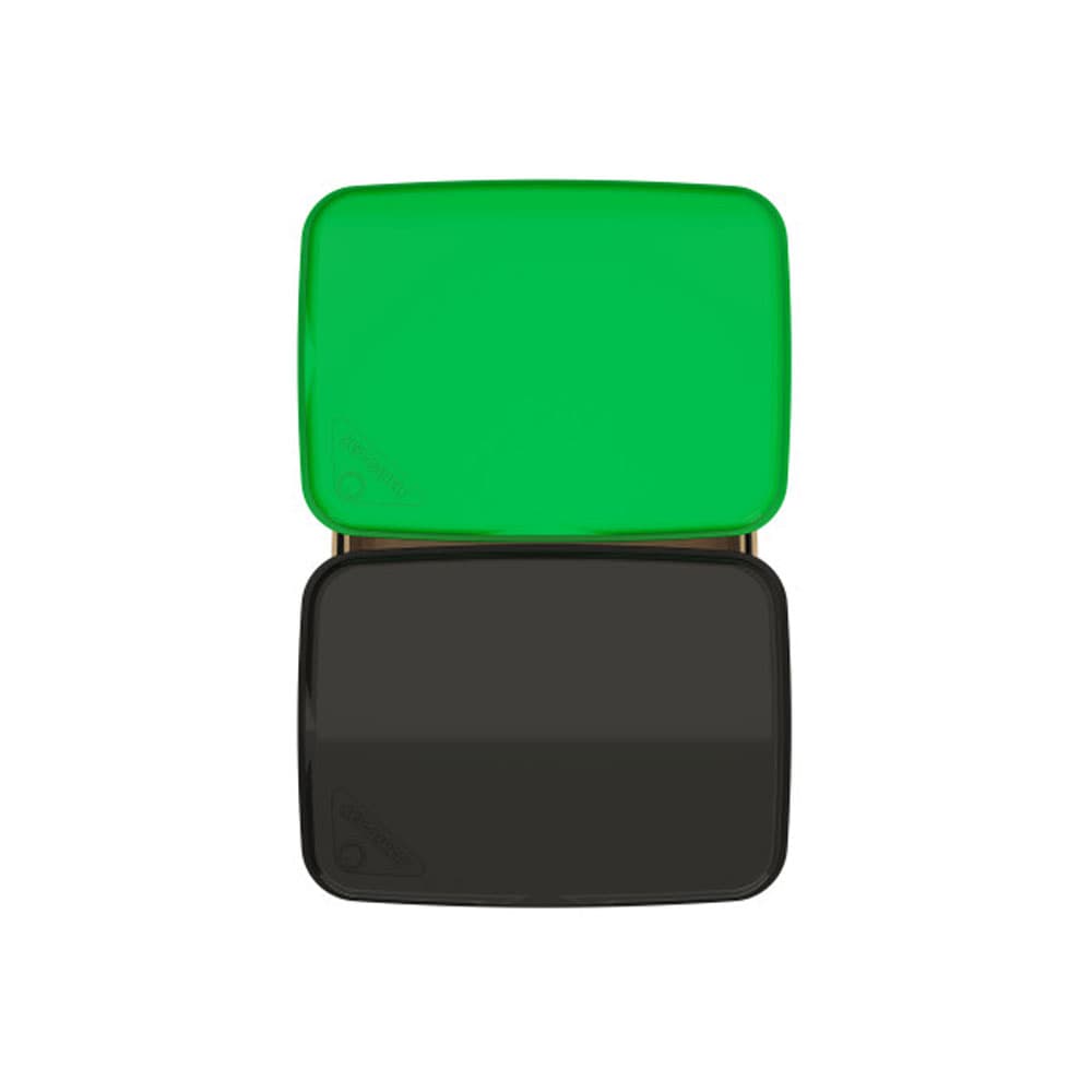 Double 50 Qt. Craftsman Collection Bottom Mount Pullout Waste Container, Black - Top