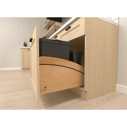 Double 32 Qt. Craftsman Collection Bottom Mount Pullout Waste Container, Black Alt 4 - Image
