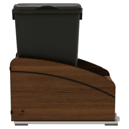 4WCCC Series Single 50 QT Bin Bottom Mount Waste Containers for 15" Cabinet, Black Alt 1 - Image