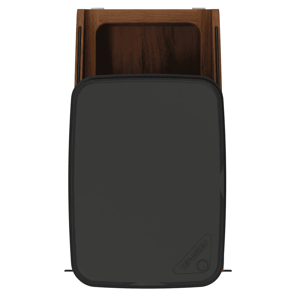 4WCCC Series Single 50 QT Bin Bottom Mount Waste Containers for 15" Cabinet, Black Alt 3 - Image