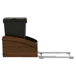 4WCCC Series Single 50 QT Bin Bottom Mount Waste Containers for 15" Cabinet, Black Alt 6 - Image