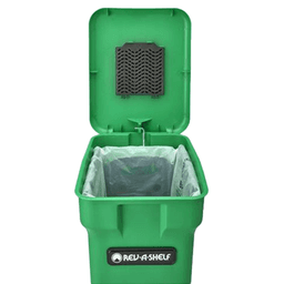 Single 24 QT Bottom-Mount Waste Container Pullout with BLUMOTION Soft-Closing, Green - Alt Image 1