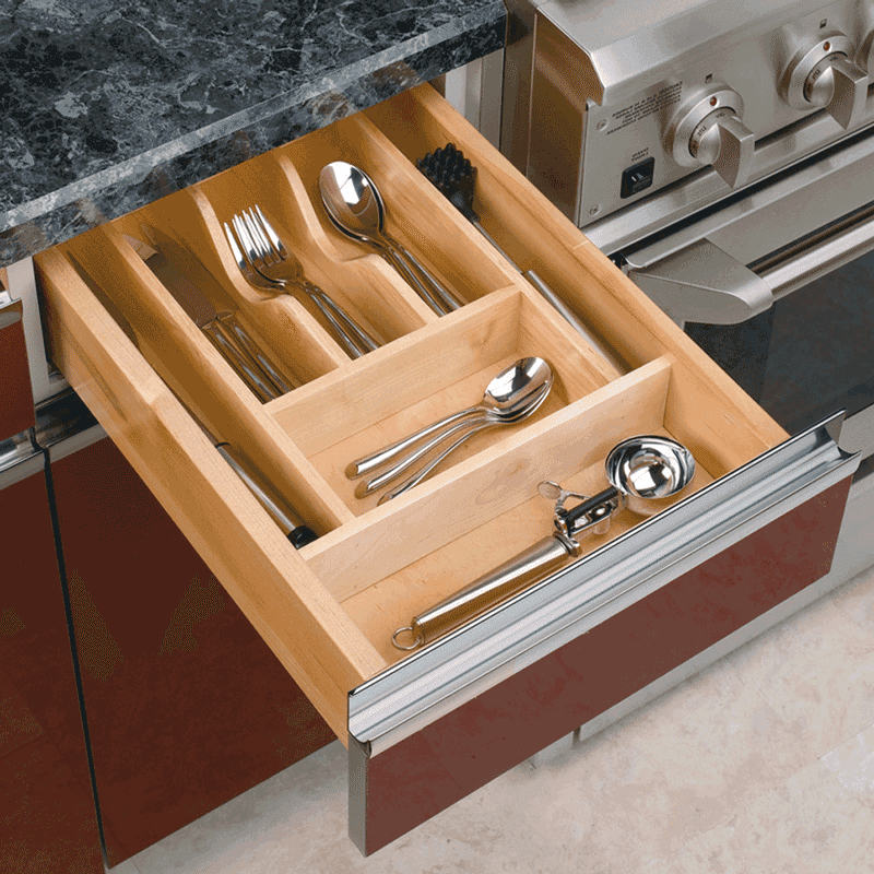 4WCT 14-5/8" Cutlery Tray Insert, Maple - Main Image