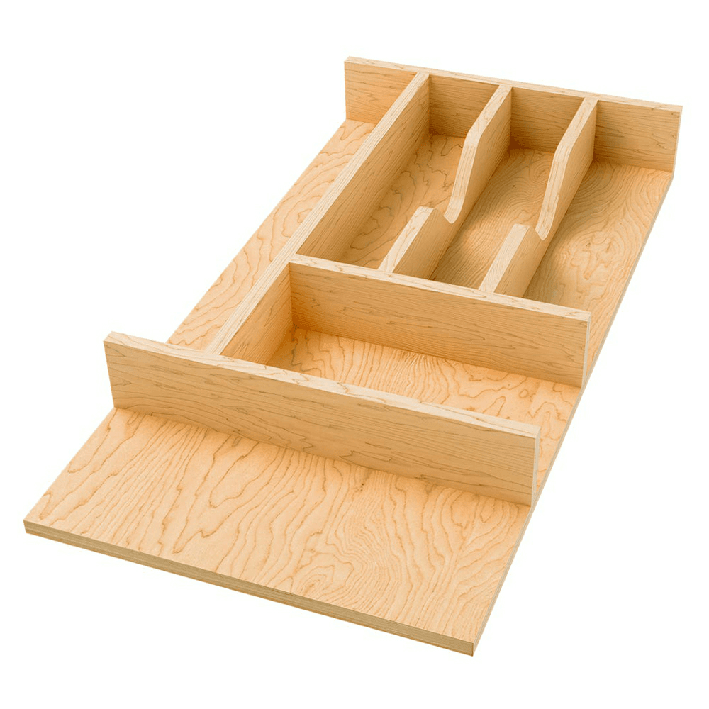 10-1/4" 4WCT Right Fit Cutlery Drawer Insert, Light Brown (96 Pallet) Alt 1 - Image
