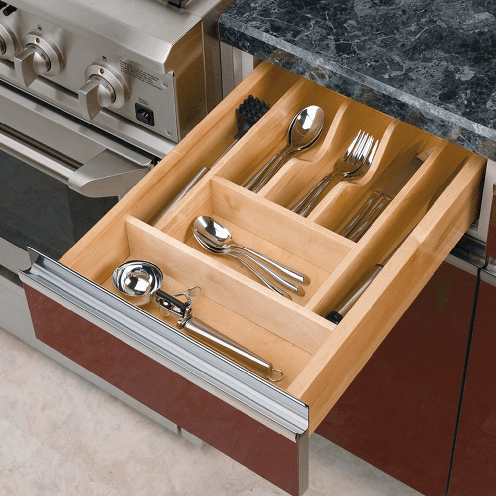 4WCT 14-5/8" Cutlery Tray Insert, Maple - Alt Image 1