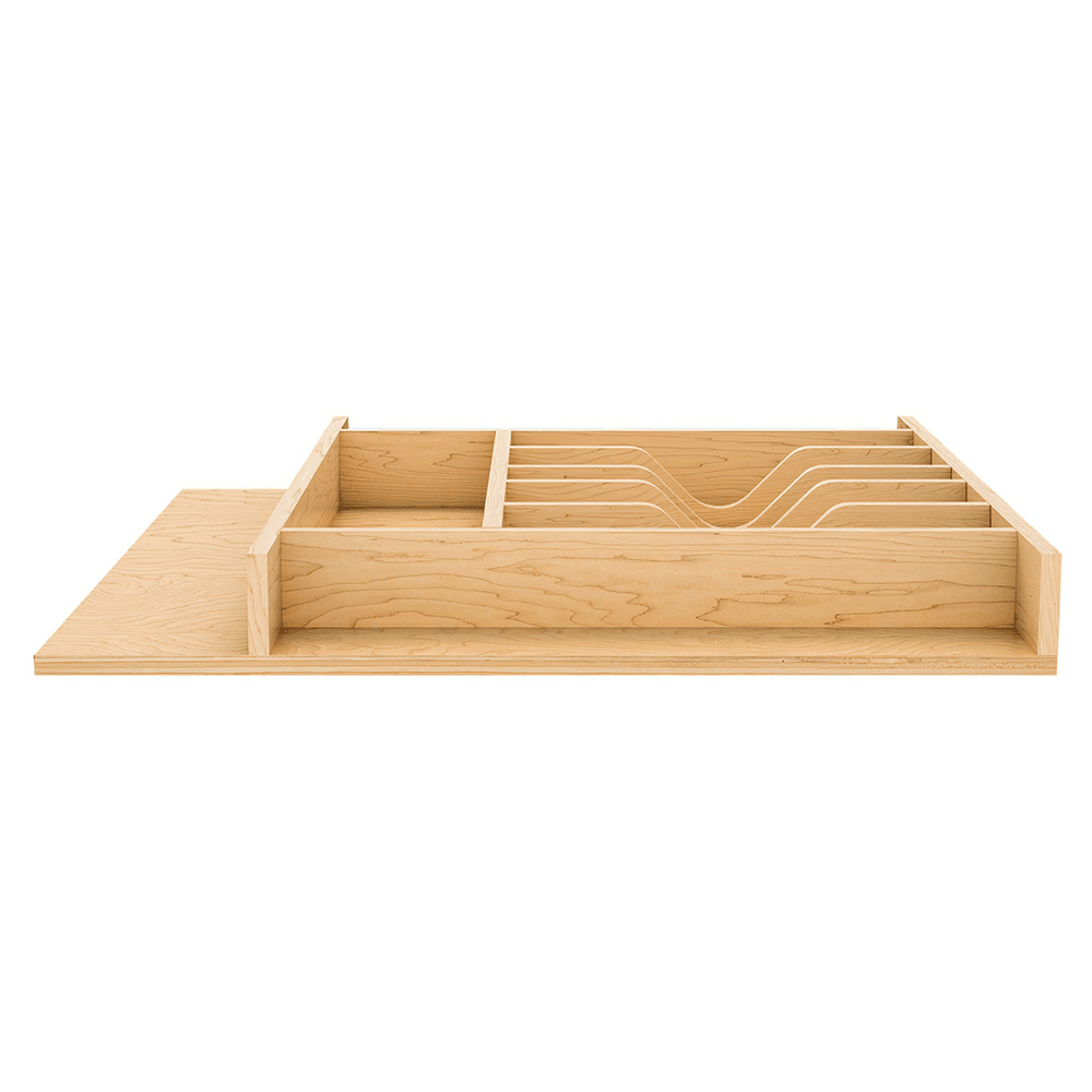 19-1/4" 4WCT Right Fit Cutlery Drawer Insert, Light Brown (48 Pallet) Alt 1 - Image