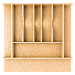 19-1/4" 4WCT Right Fit Cutlery Drawer Insert, Light Brown (48 Pallet) Alt 2 - Image