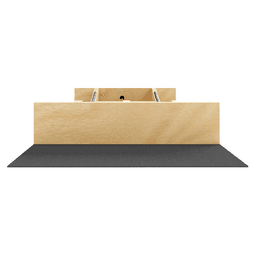 10-1/4" Craftsman Cutlery Drawer Insert with Black Accent, Light Brown Alt 2 - Image