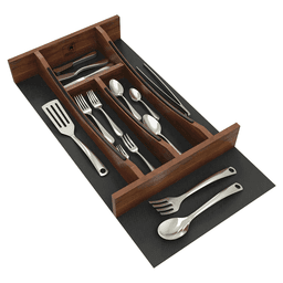 15" 4WCTCC Right Fit Cutlery Drawer Insert, Dark Brown Alt 7 - Image