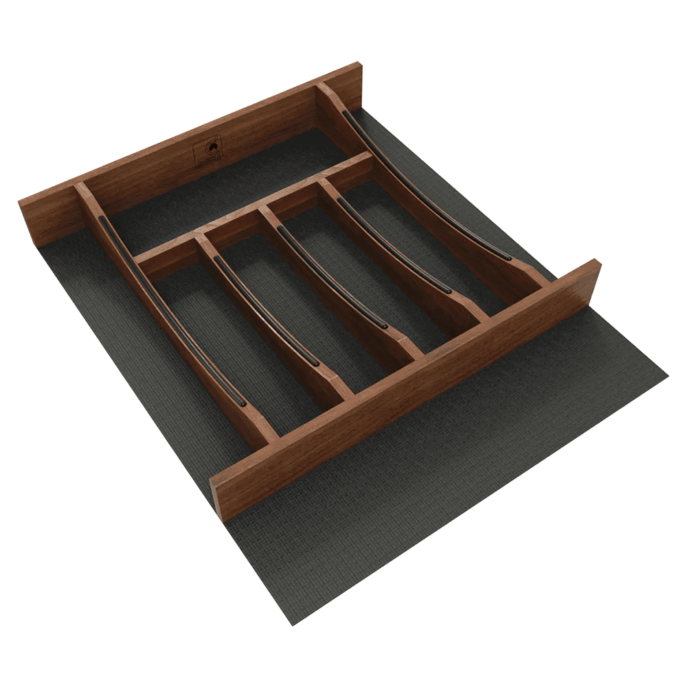 21" 4WCTCC Right Fit Cutlery Drawer Insert, Dark Brown Main - Image