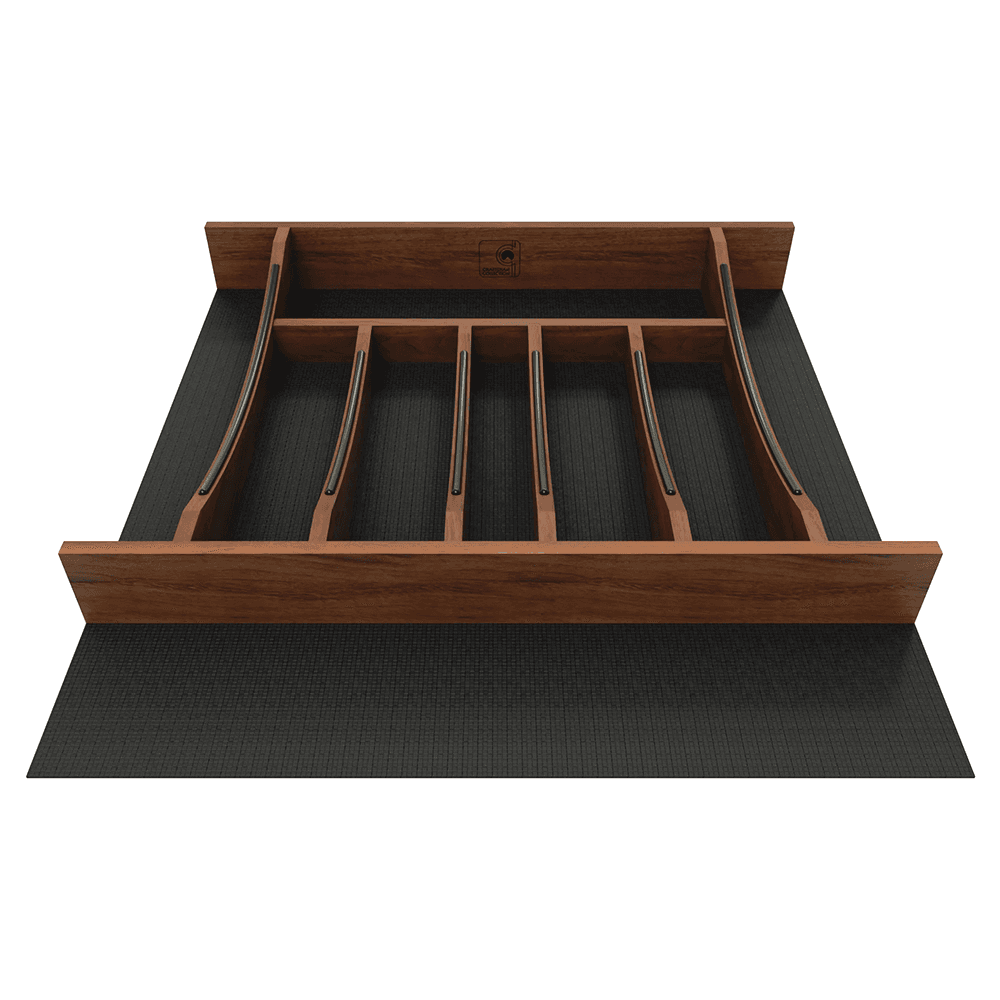 24" 4WCTCC Right Fit Cutlery Drawer Insert, Dark Brown Alt 2 - Image