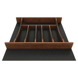 24" 4WCTCC Right Fit Cutlery Drawer Insert, Dark Brown Alt 2 - Image