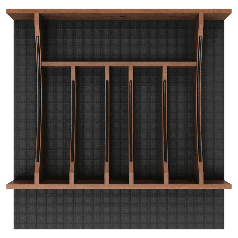 24" 4WCTCC Right Fit Cutlery Drawer Insert, Dark Brown Alt 4 - Image