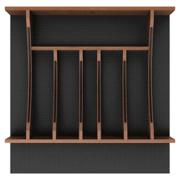 24" 4WCTCC Right Fit Cutlery Drawer Insert, Dark Brown Alt 4 - Image