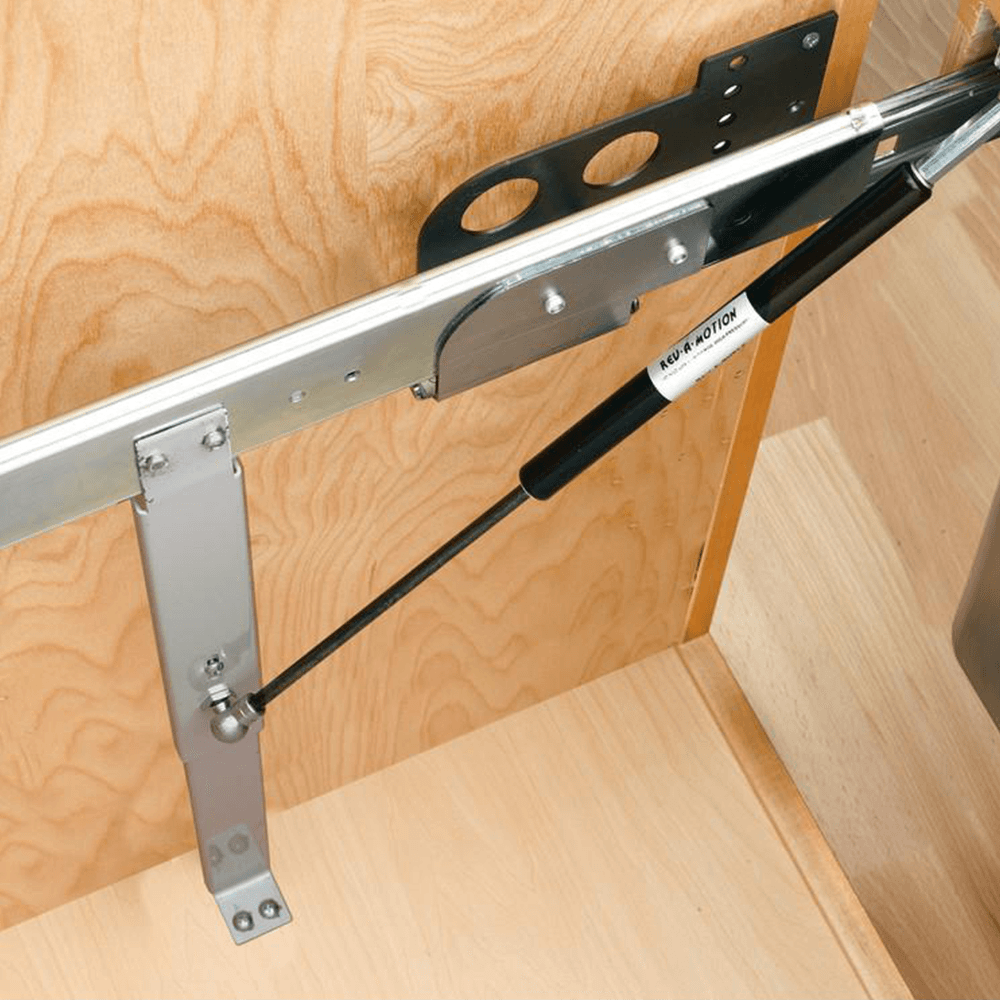 Single 35 QT Top-Mount Waste Container Pullout, Rev-A-Motion Soft-Closing, Silver - Alt Image 2