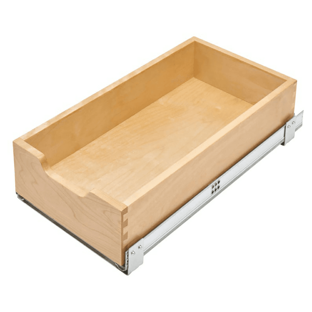 17-23/32" 4WDB 1-Tier Wood Standard Pull-Out Drawer Box with BLUMOTION Soft-Closing, Clear Alt 1 - Image