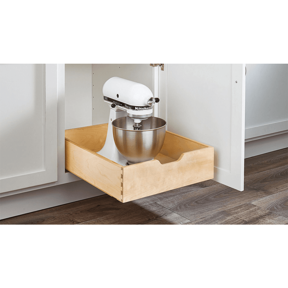 20" 1-Tier Wood Pullout Drawer, Glossy - Alt Image 2