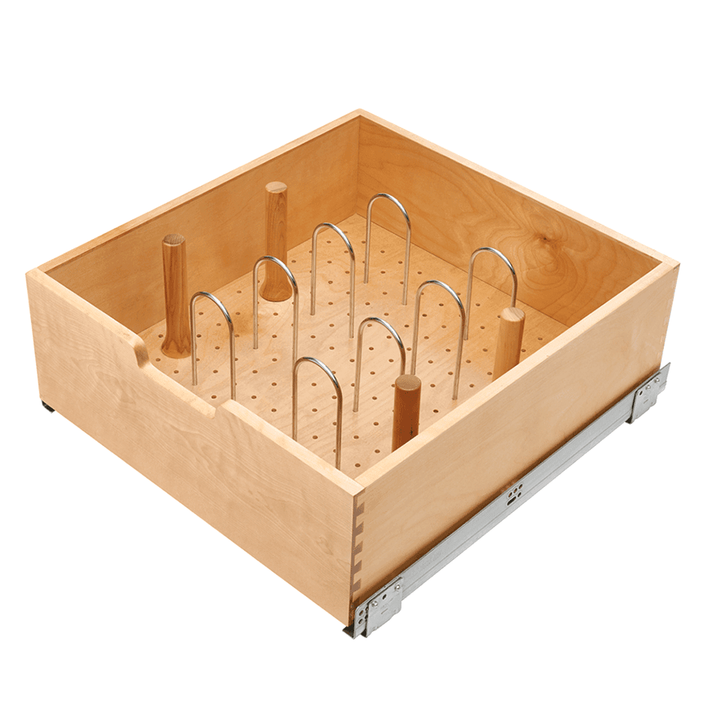 19-3/8" 1-Tier Pilaster Drawer with BLUMOTION Soft-Closing, Wood - Main Image