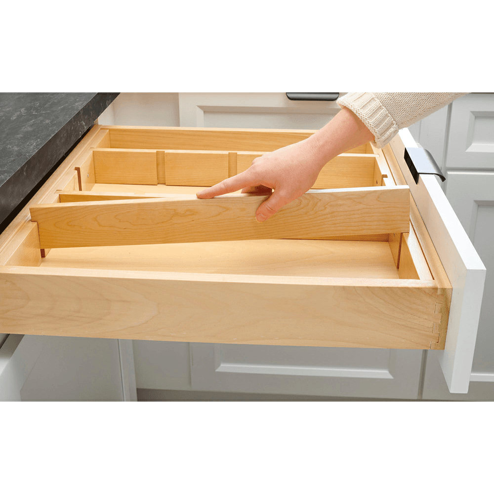 25-1/4" 4WDIV Shallow Drawer Divider Insert, Clear Alt 3 - Image