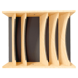 25-1/4" Craftsman Adjustable Deep Cutlery Drawer Divider Insert with Black Accent, Light Brown Alt 4 - Image