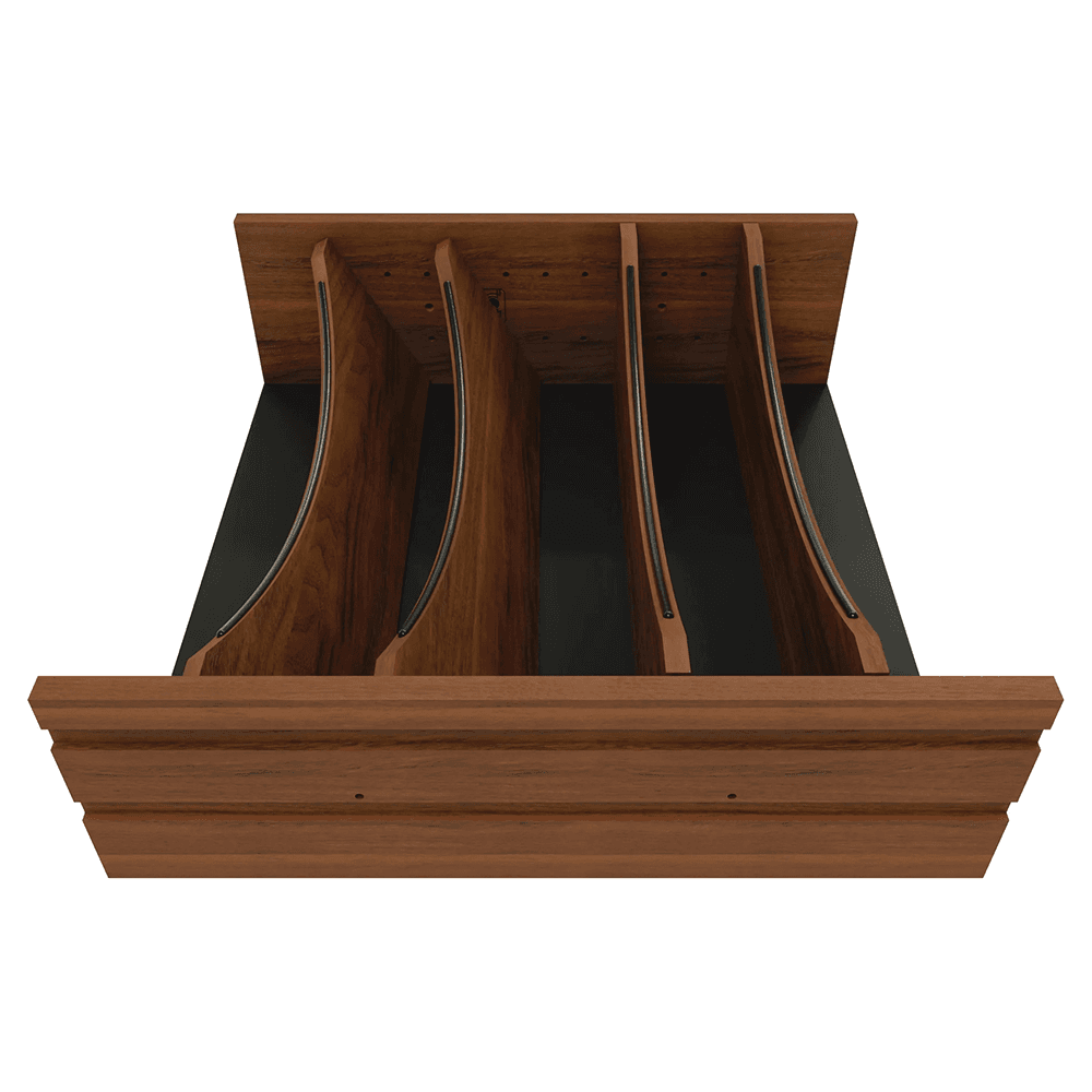 24" 4WDIVCC Deep Drawer Divider Insert, Dark Brown Alt 5 - Image