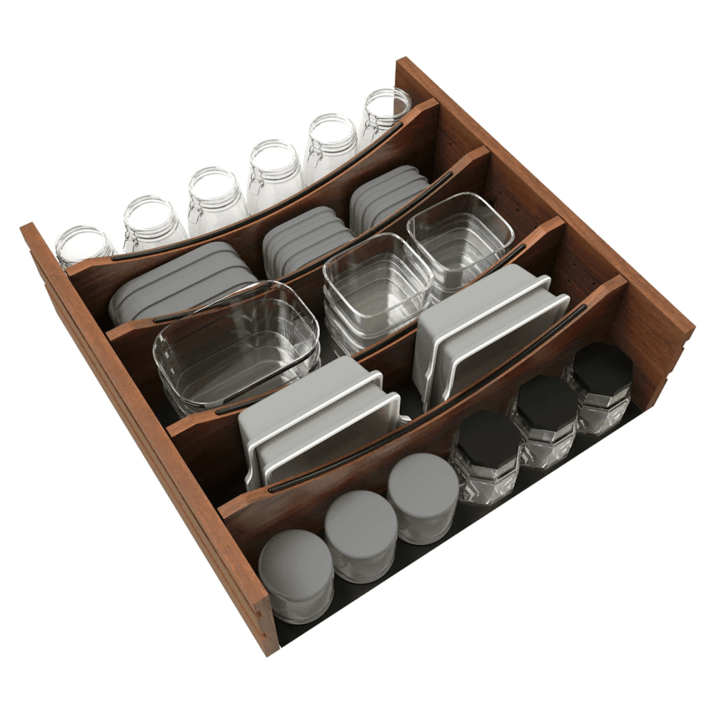 24" 4WDIVCC Deep Drawer Divider Insert, Dark Brown Alt 9 - Image