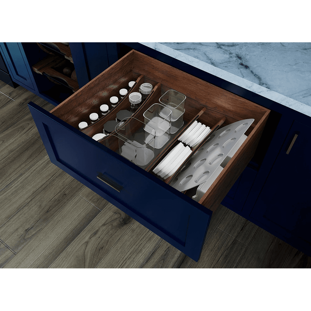 30" 4WDIVCC Deep Drawer Divider Insert, Dark Brown Alt 9 - Image