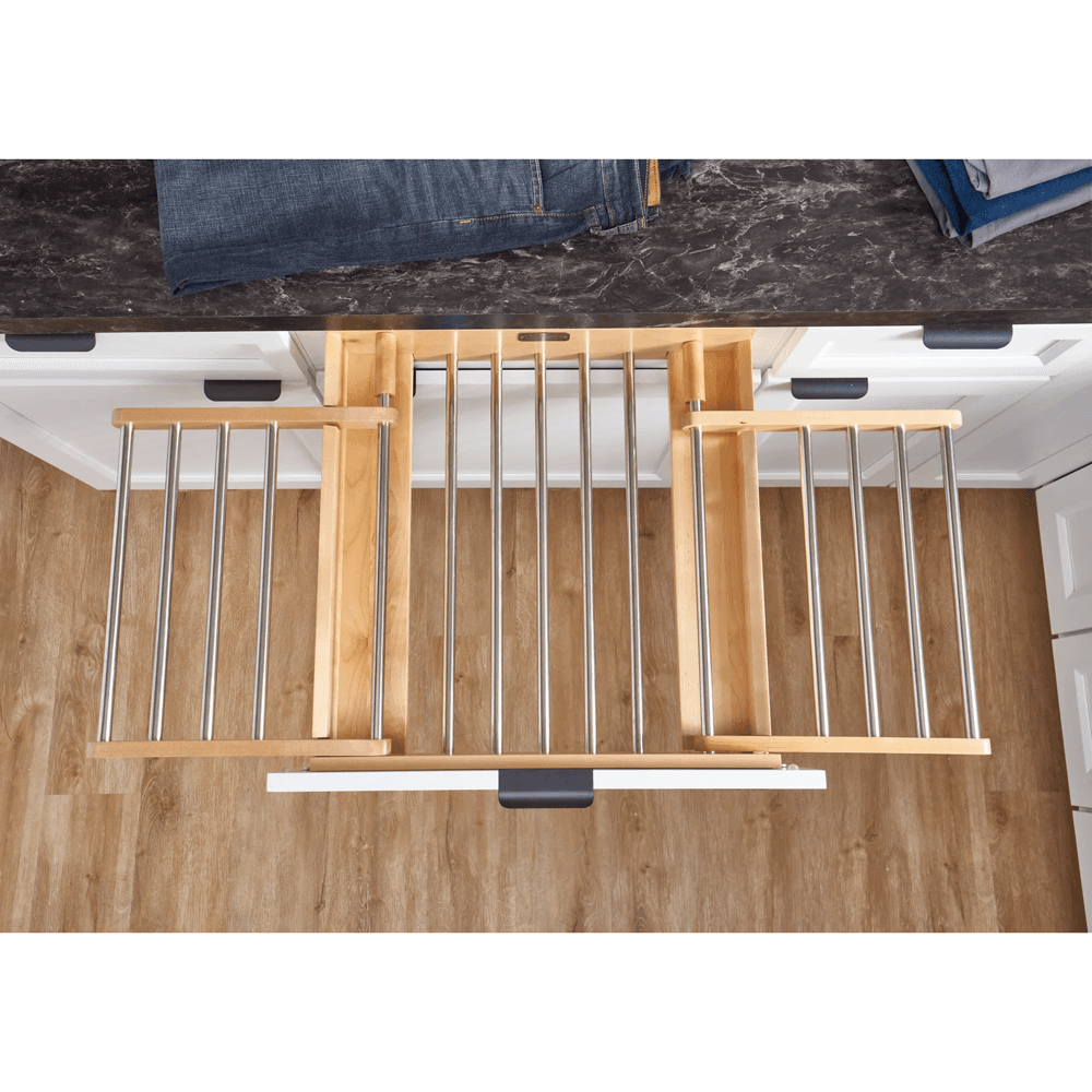 21" Drying Rack Drawer with BLUM Soft-Close Slide, Clear Polyurethane - Alt Image 1