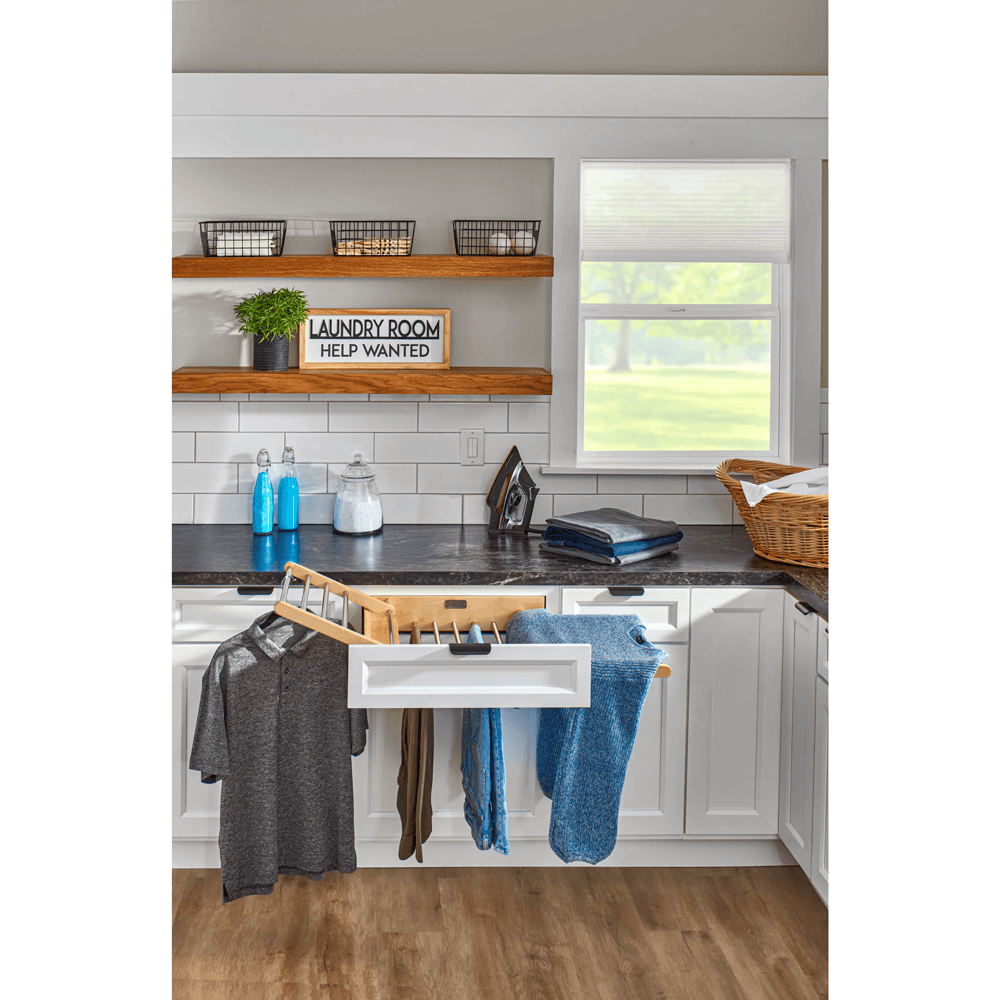 21" Drying Rack Drawer with BLUM Soft-Close Slide, Clear Polyurethane - Alt Image 2