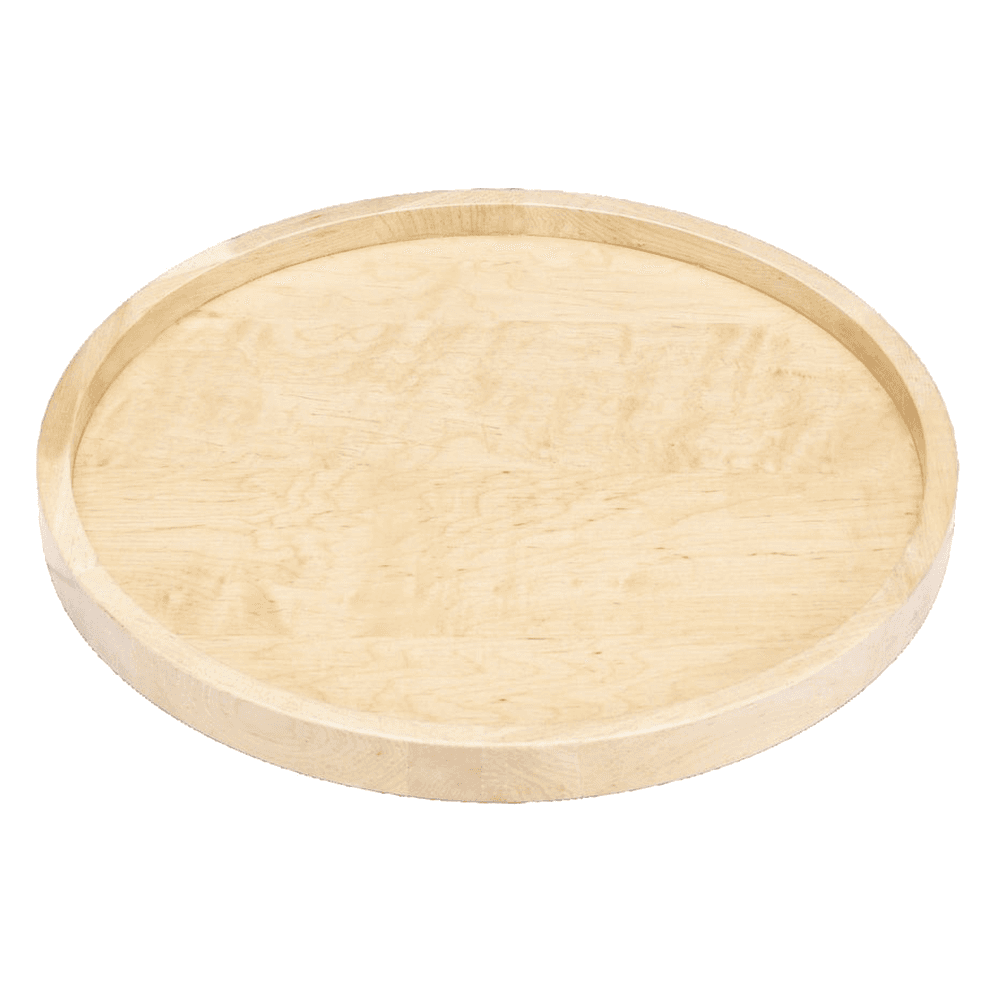10" Full-Circle 1 Tray Wood Lazy Susan with Swivel Bearing - Main Image