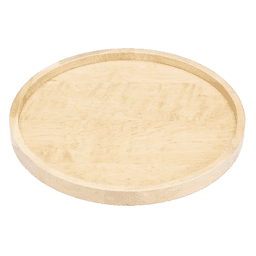 10" Full-Circle 1 Tray Wood Lazy Susan with Swivel Bearing - Main Image