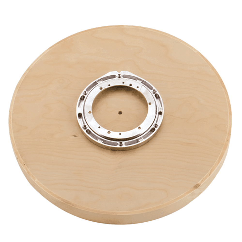 32" Full-Circle 1 Tray Wood Lazy Susan with Swivel Bearing - Alt Image 1