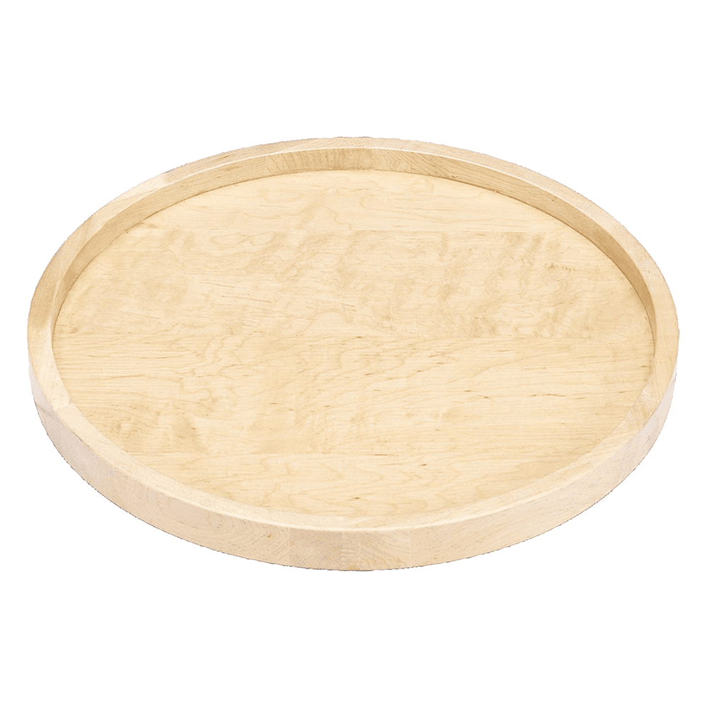 18" Full-Circle 1 Tray Wood Lazy Susan with Swivel Bearing - Main Image