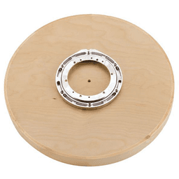 4WLS 20" Full-Circle 1 Tray Lazy Susan with Swivel Bearing, Natural Maple, Bulk (8/Box) - Alt Image 1