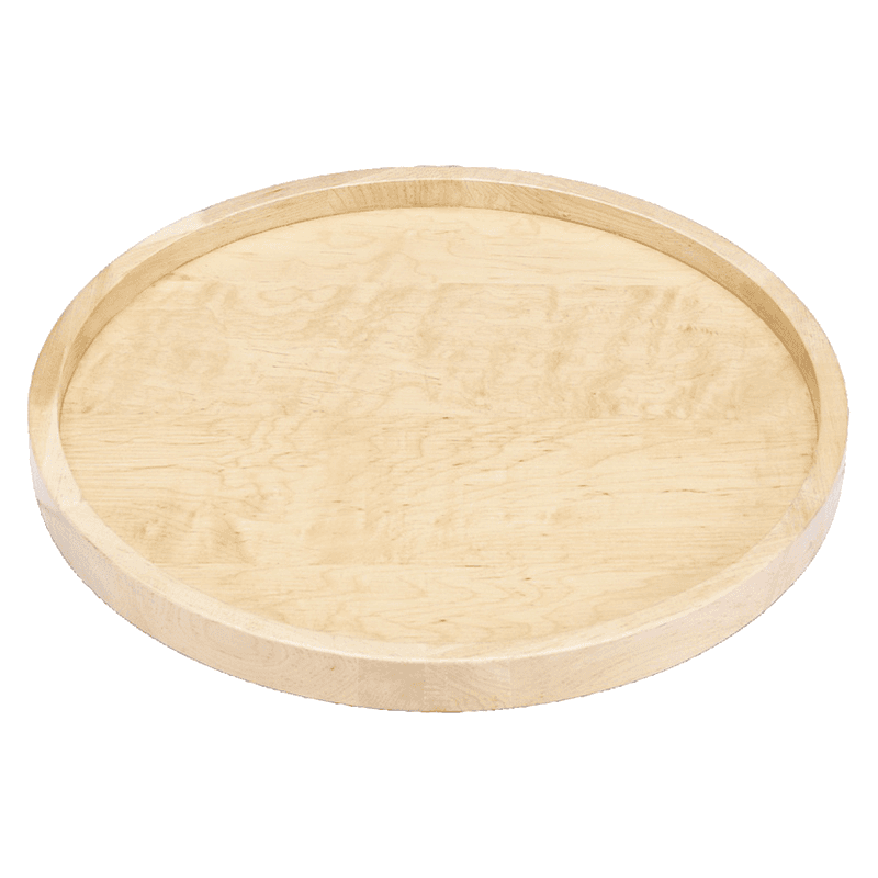 4WLS 20" Full-Circle 1 Tray Lazy Susan with Swivel Bearing, Natural Maple, Bulk (8/Box) - Main Image