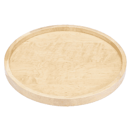 4WLS 32" Full-Circle 1 Tray Lazy Susan with Swivel Bearing, Natural Maple, Bulk (8/Box) - Main Image