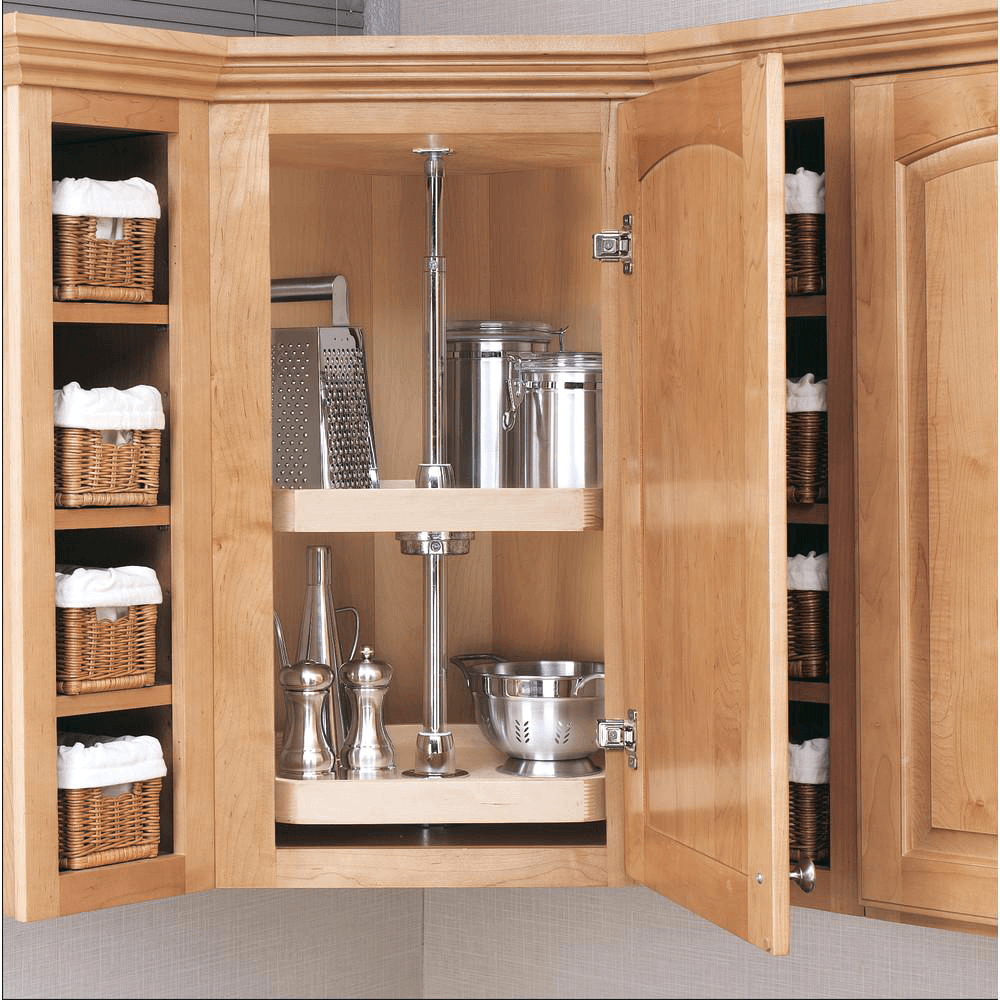 20" D-Shape 3 Tray Lazy Susan, 20" Width - Alt Image 2