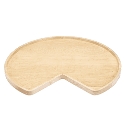28" Kidney 1 Tray Wood Lazy Susan, 2-3/8" Height - Main Image