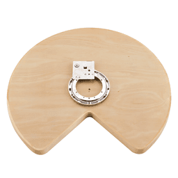 32" Kidney 1 Tray Wood Lazy Susan, 2-3/8" Height - Alt Image 1