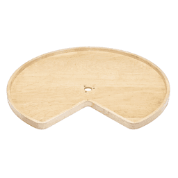 28" Kidney 1 Tray Wood Lazy Susan, 1-5/8" Height - Alt Image 1