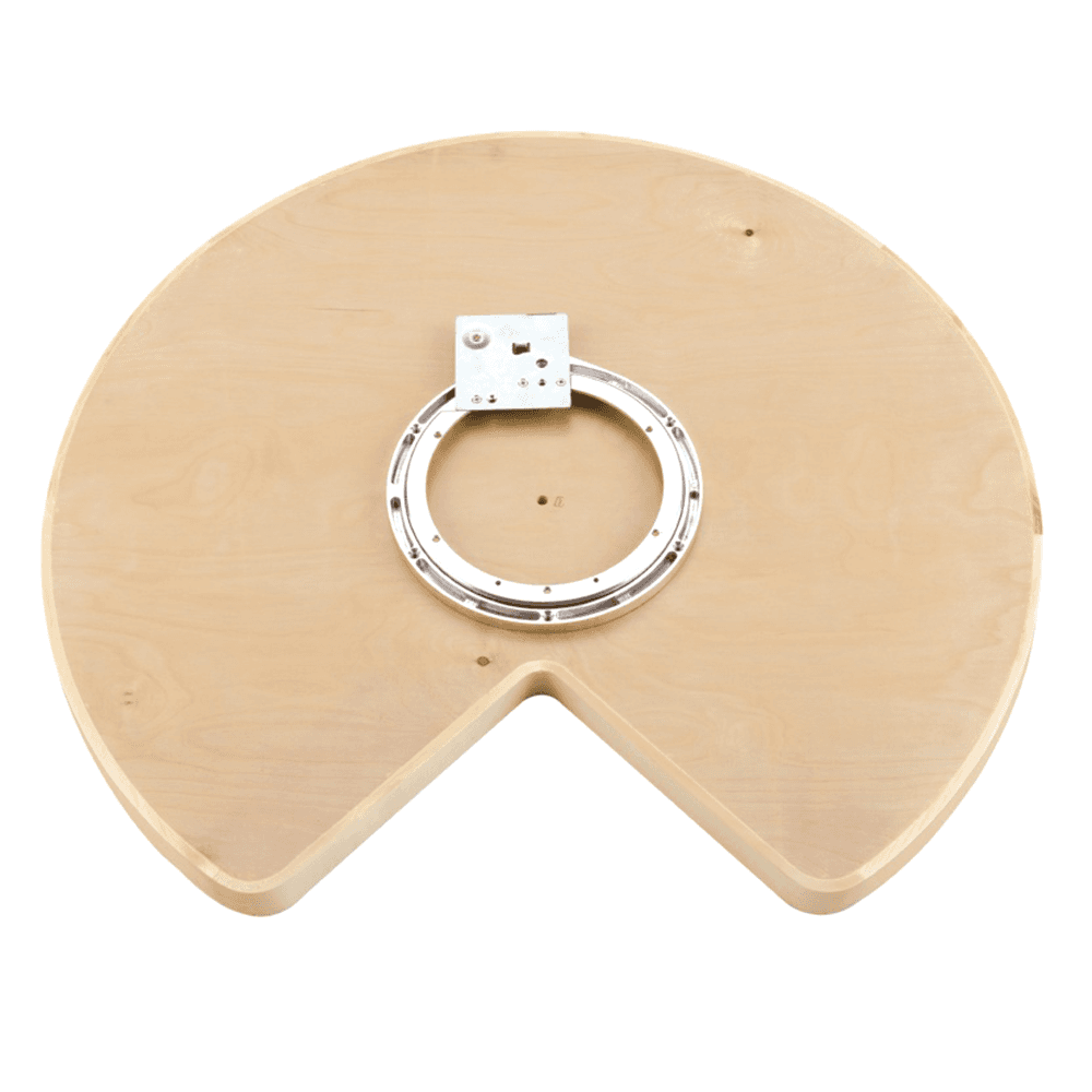 28" Kidney 1 Tray Wood Lazy Susan, 1-5/8" Height - Alt Image 2