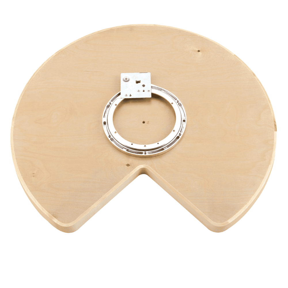 28" Kidney 1 Tray Lazy Susan with Bearing and Stop - Alt Image 1