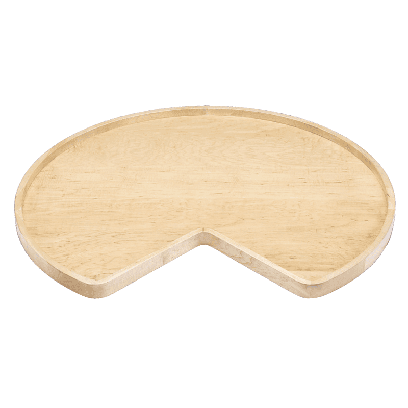 4WLS 28" Kidney 1 Tray Lazy Susan, Natural Maple, Bulk (8/Box) - Main Image