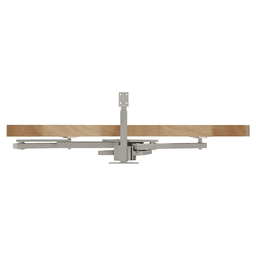 Single-Tier Girasolo Left-Hand Wood Classic Shelves Blind Corner Optimizer with Soft-Close for 15" Corner Cabinet, Light Brown Alt 6 - Image